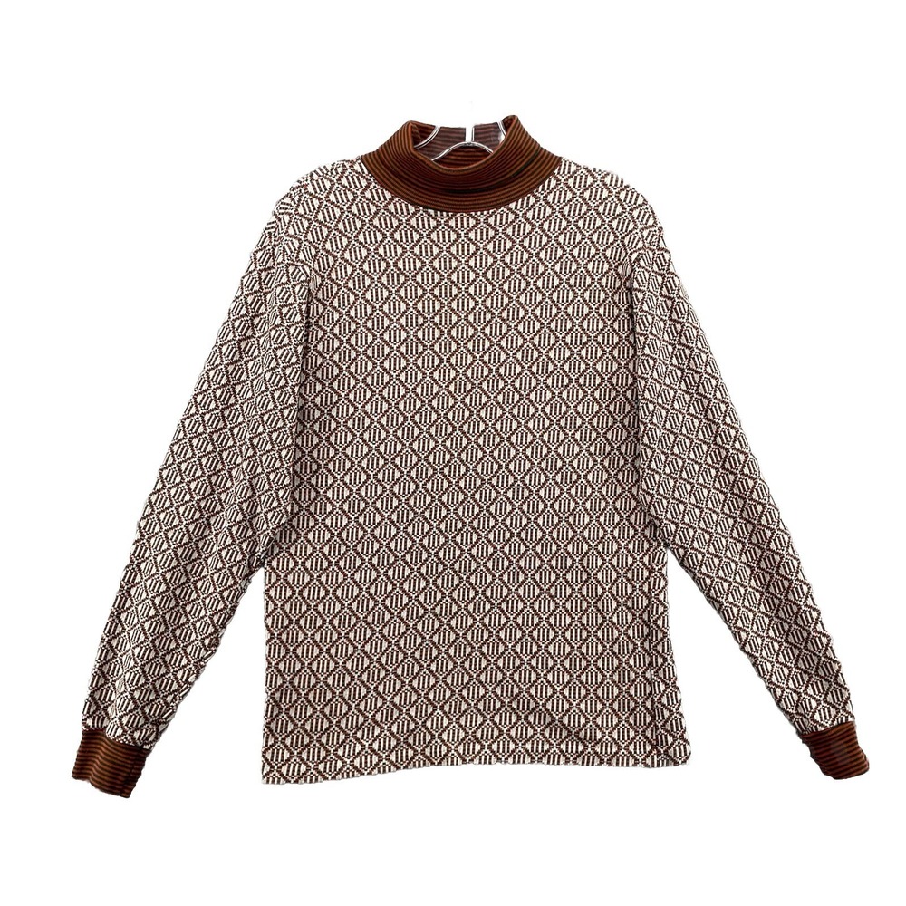 Vintage Perma Presst Sweater Men Medium Turtle Neck Disco Coachella 70s Festival